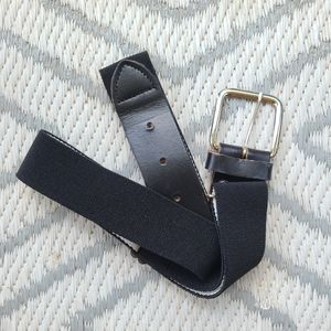 Adult baseball/softball belt, adjustable elastic, in black
